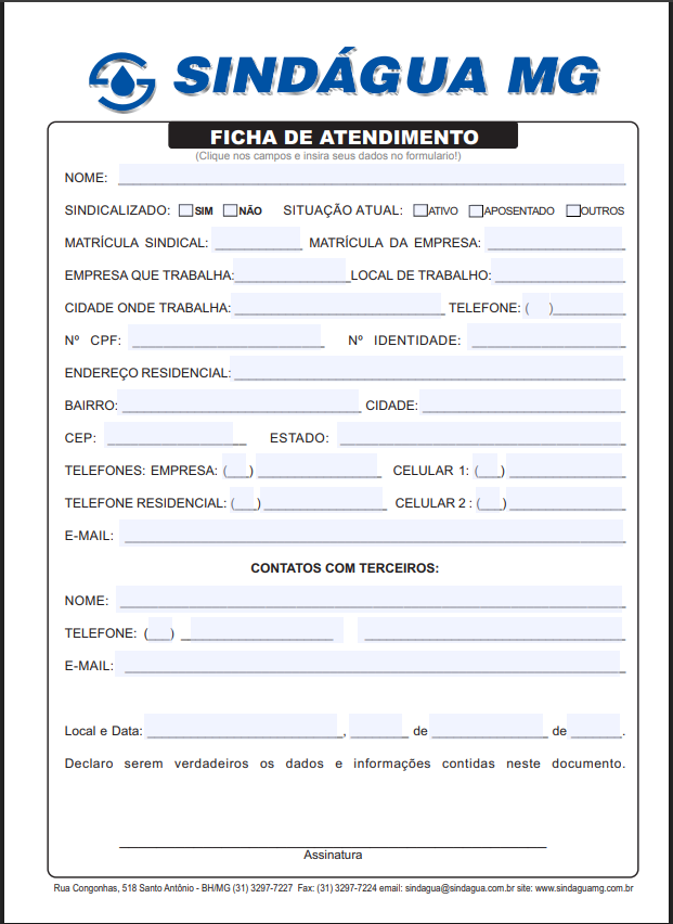 ficha-atendimento Processos FGTS