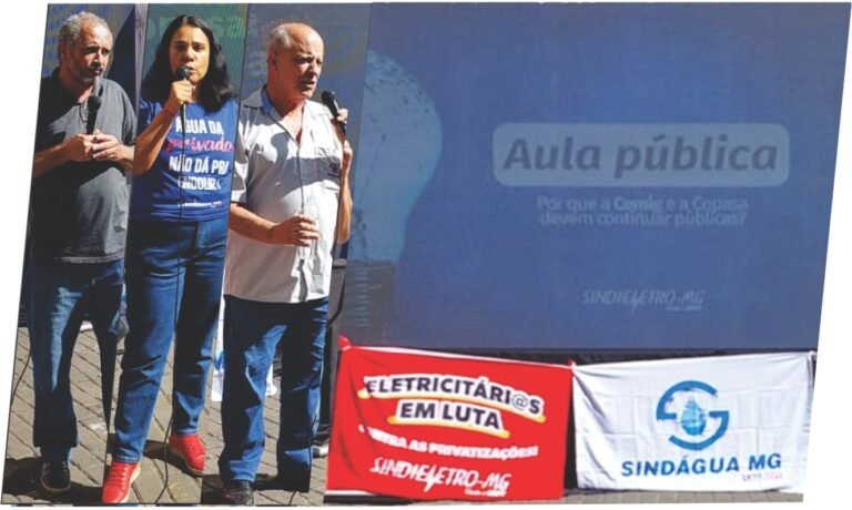 AULA PÚBLICA FORTALECE LUTA CONTRA PRIVATIZAÇÃO DA COPASA E DA CEMIG